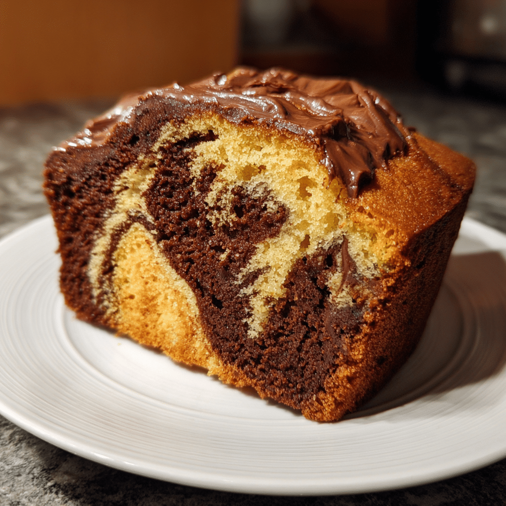 Chocolate Pumpkin Marble Cake