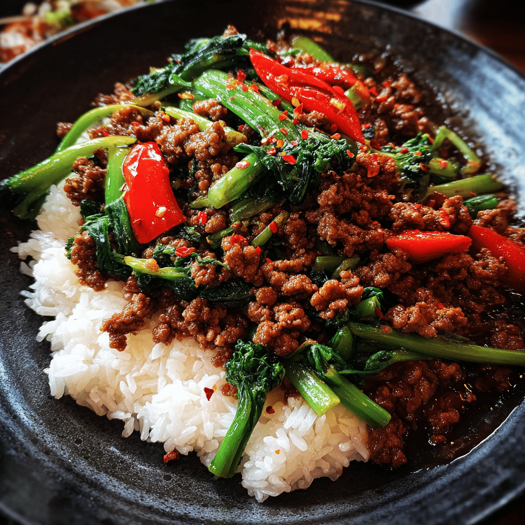 Spicy Ground Beef Stir-Fry Bowl