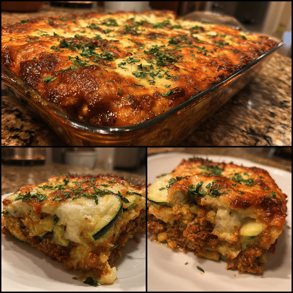 Ground Turkey Zucchini Casserole: