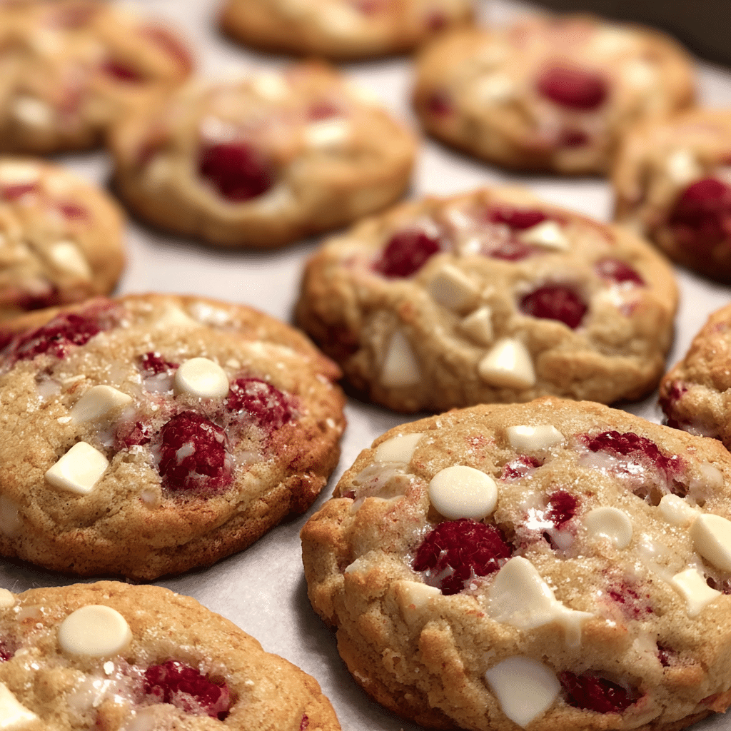 
Raspberry White Chocolate Cookies