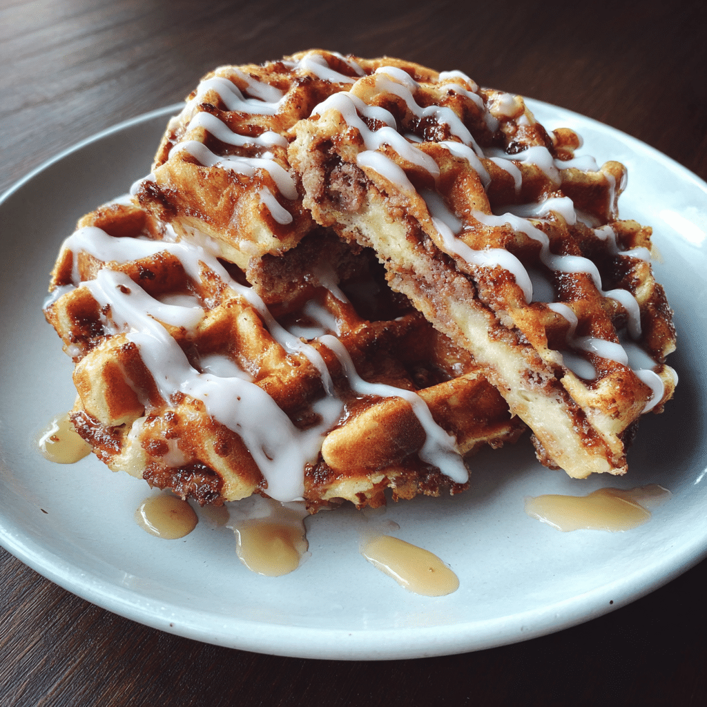 Cinnamon Roll Waffles Recipe 
