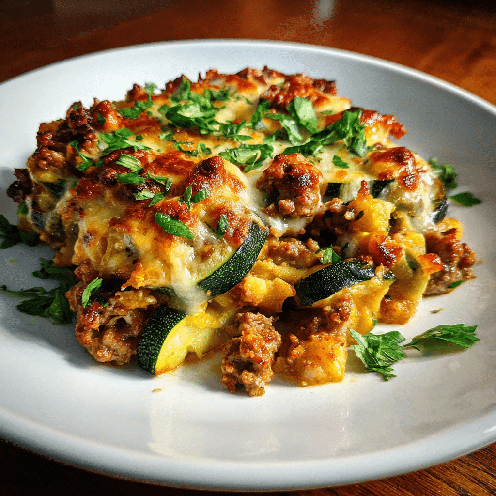 Ground Turkey Zucchini Casserole