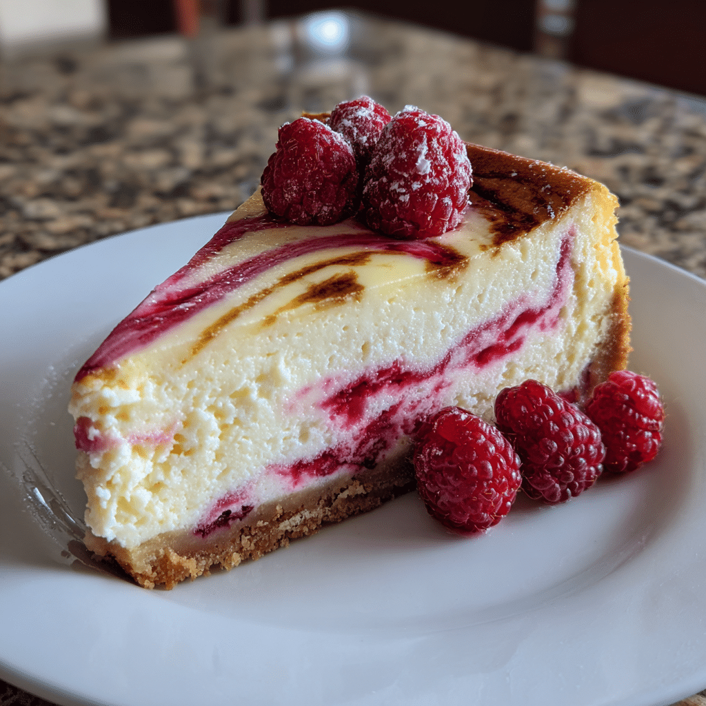 
Lemon Raspberry Swirl Cheesecake Recipe