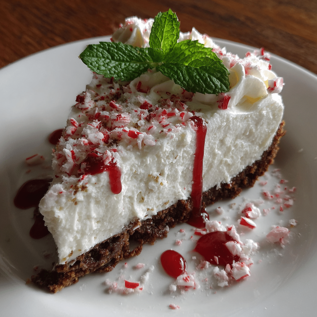 No Bake Peppermint Cheesecake