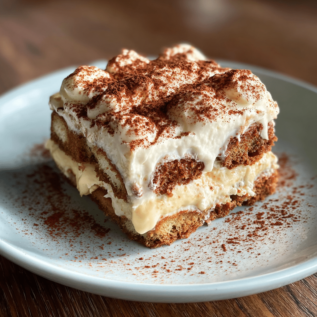 Cozy Gingerbread Eggnog Tiramisu