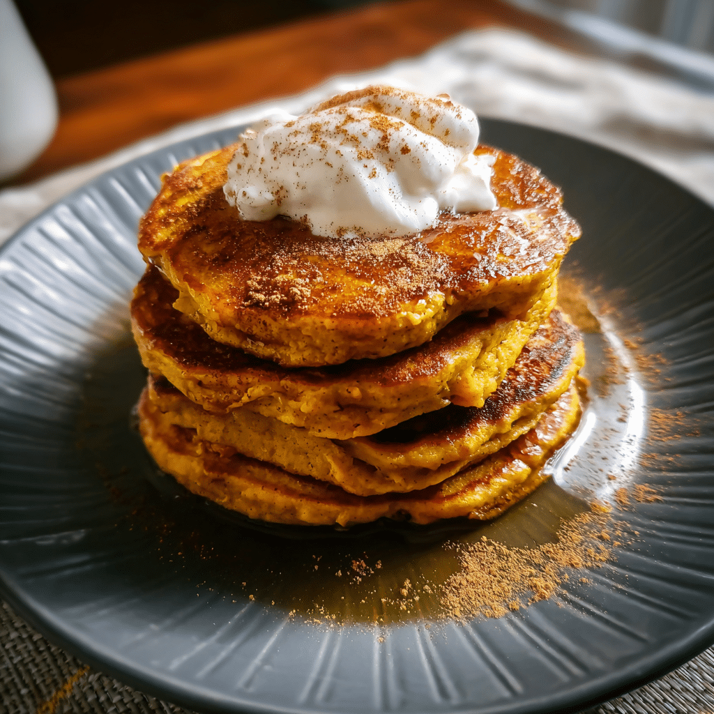 Fluffy Pumpkin Pancakes for Cozy