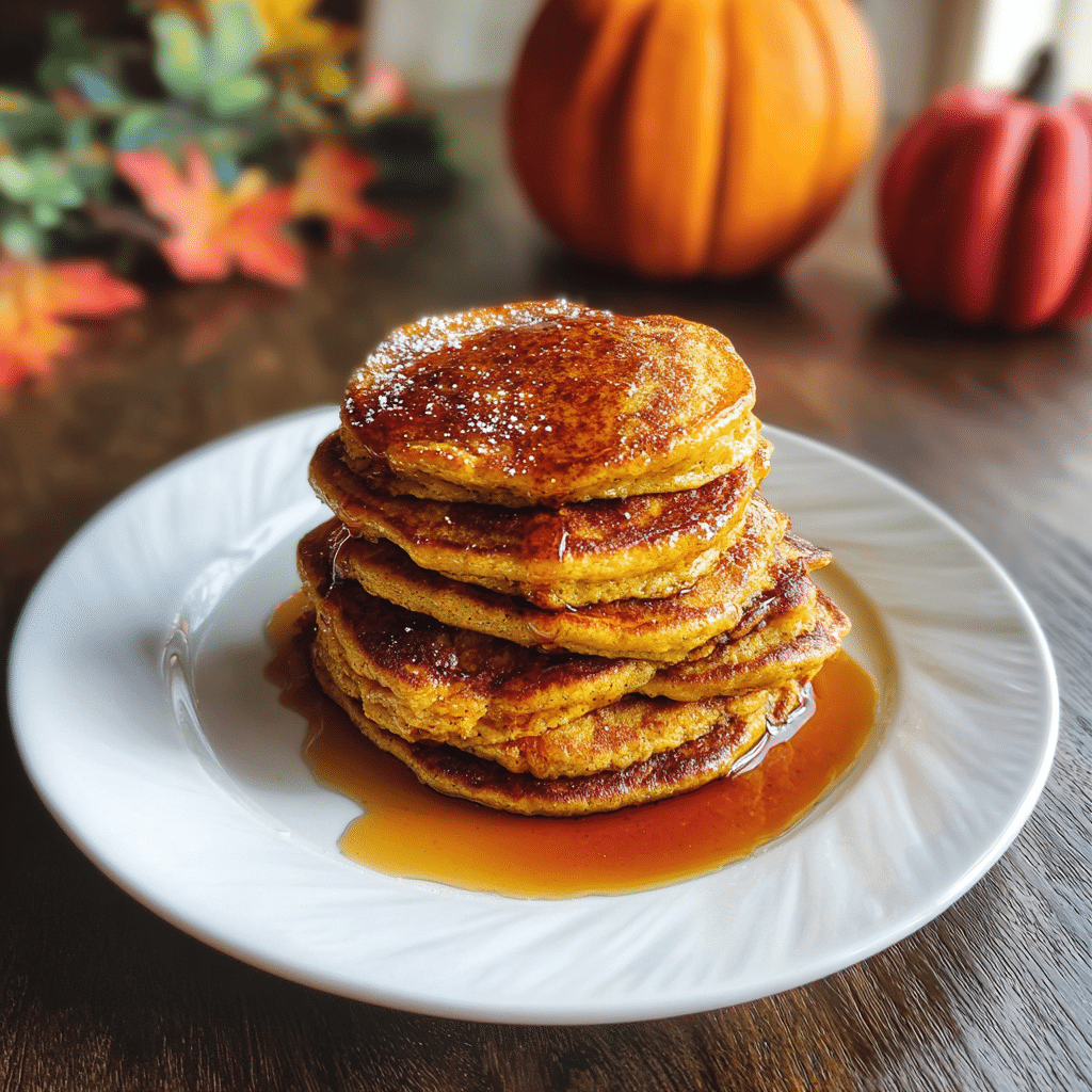 Fluffy Pumpkin Pancakes for Cozy
