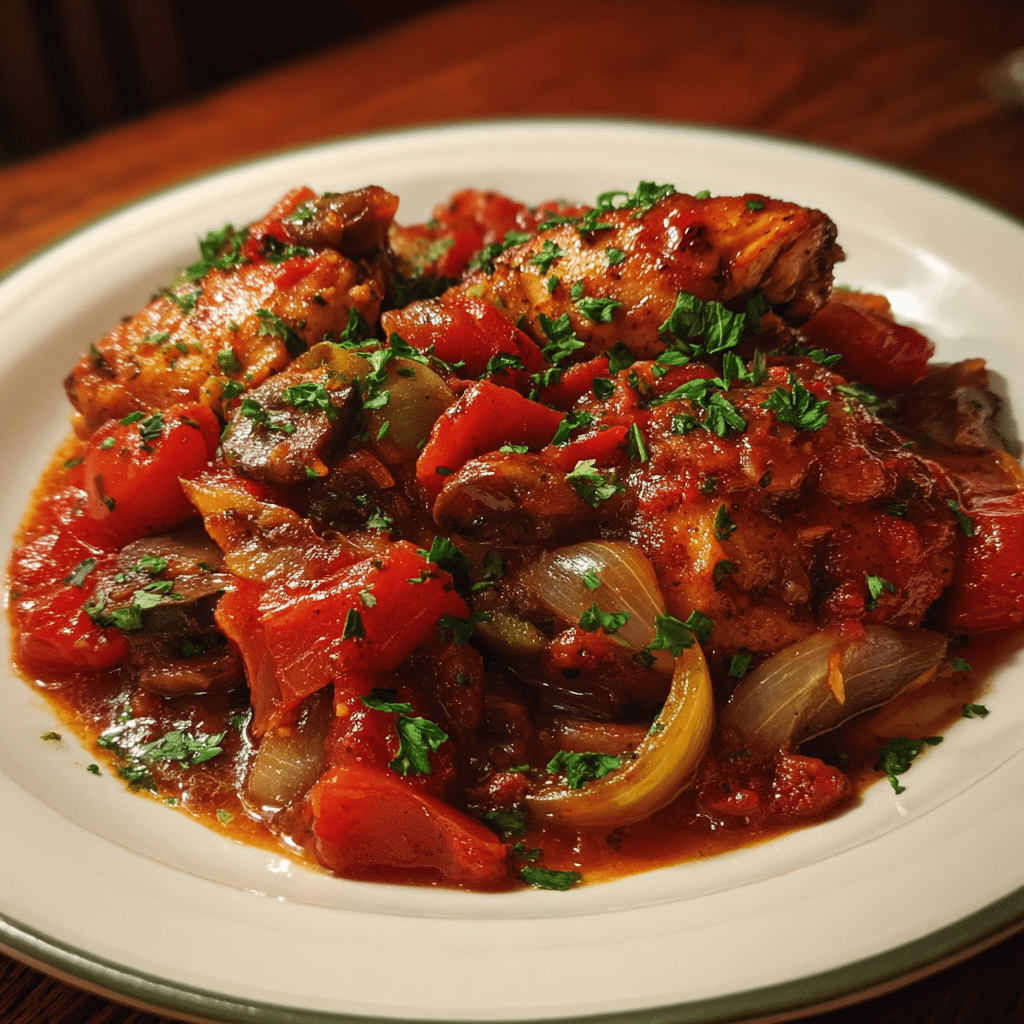 Crockpot Chicken Cacciatore