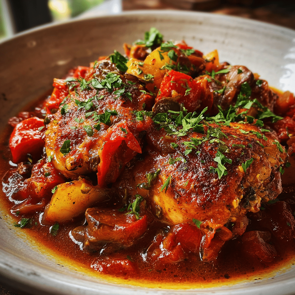 Crockpot Chicken Cacciatore