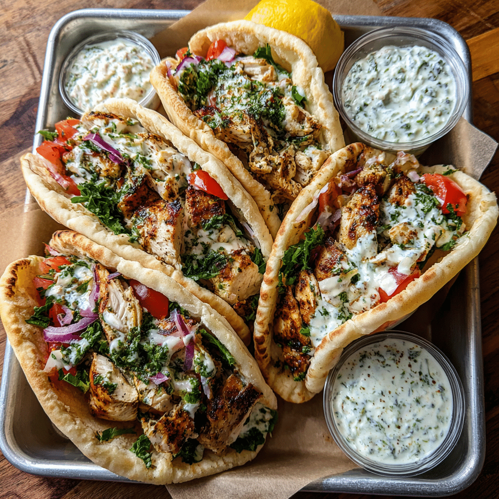 Sheet Pan Chicken Pitas with Herby Ranch 