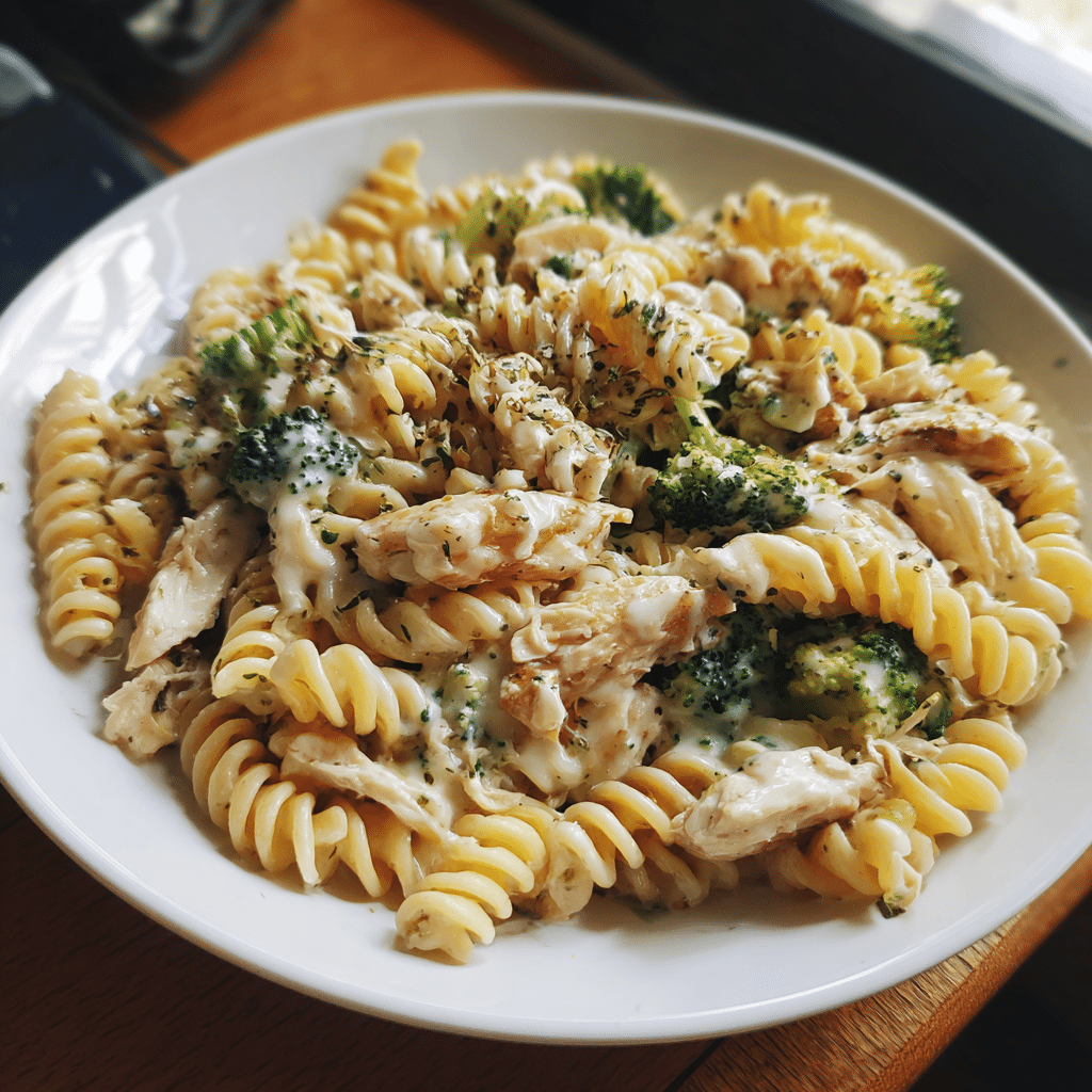 Creamy Rotisserie Chicken Broccoli Pasta