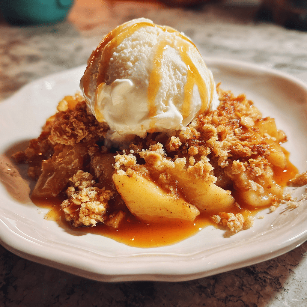 Buttery Grilled Apple Crisp