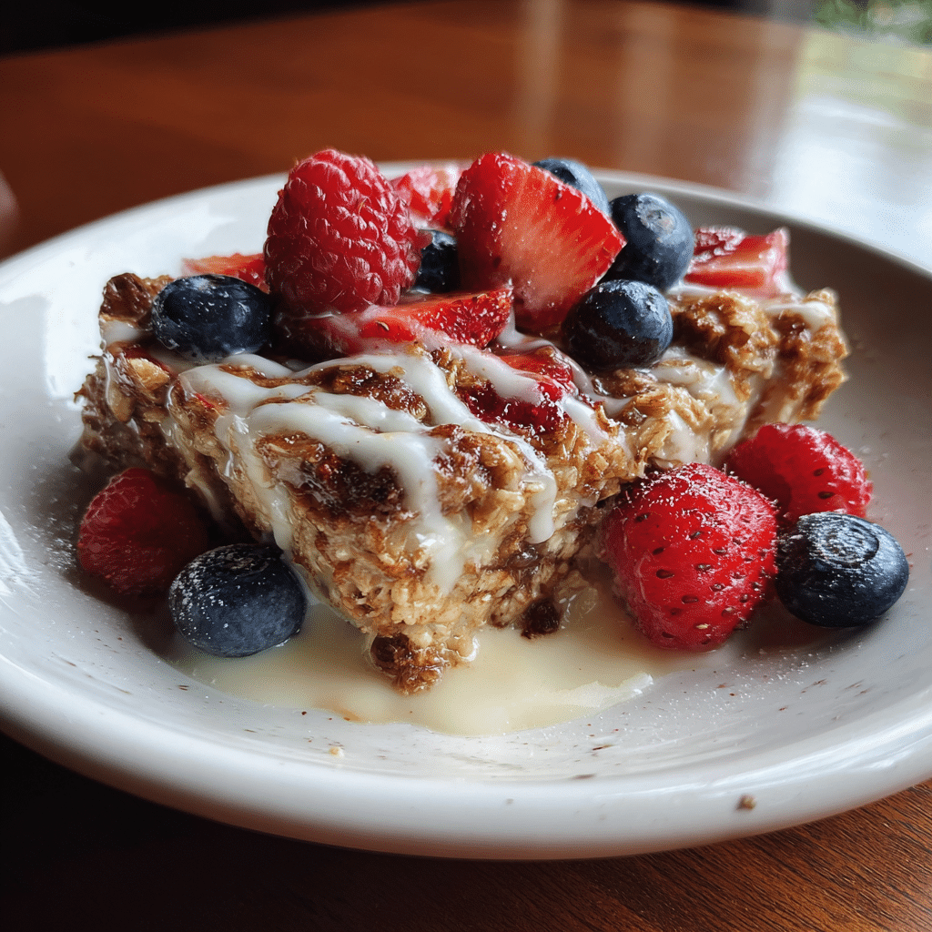 Cinnamon Baked Oatmeal Breakfast
