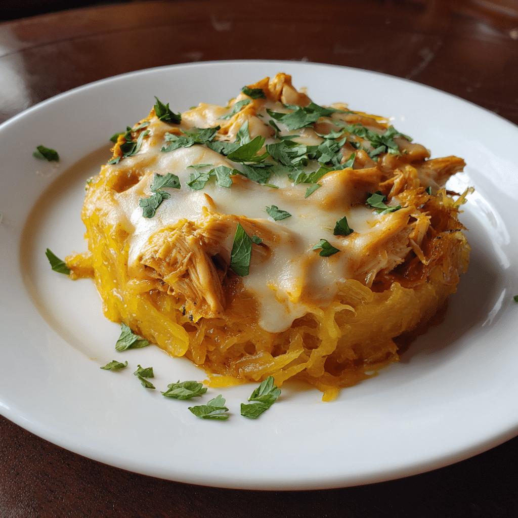  Buffalo chicken spaghetti squash