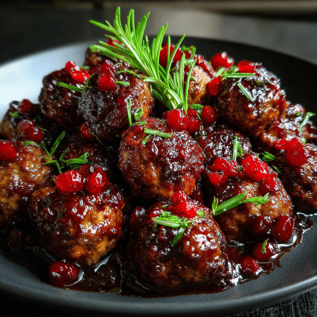 Christmas Cranberry Meatballs 