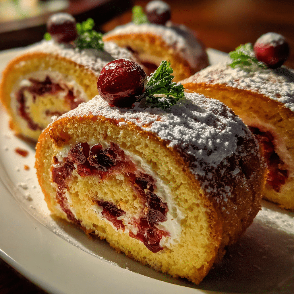 Christmas cranberry roll ups
