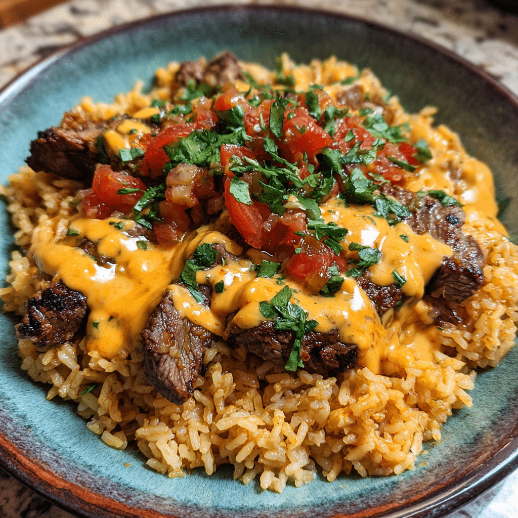 Steak Queso Rice