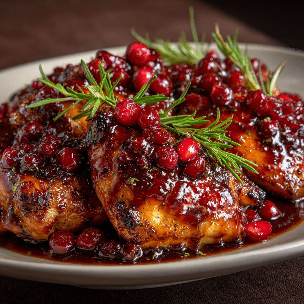 Sweet and Savory Cranberry Glazed Chicken