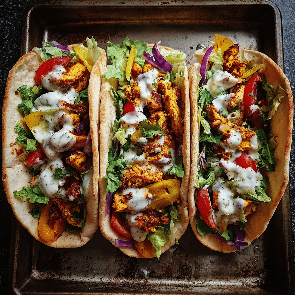 Sheet Pan Chicken Pitas