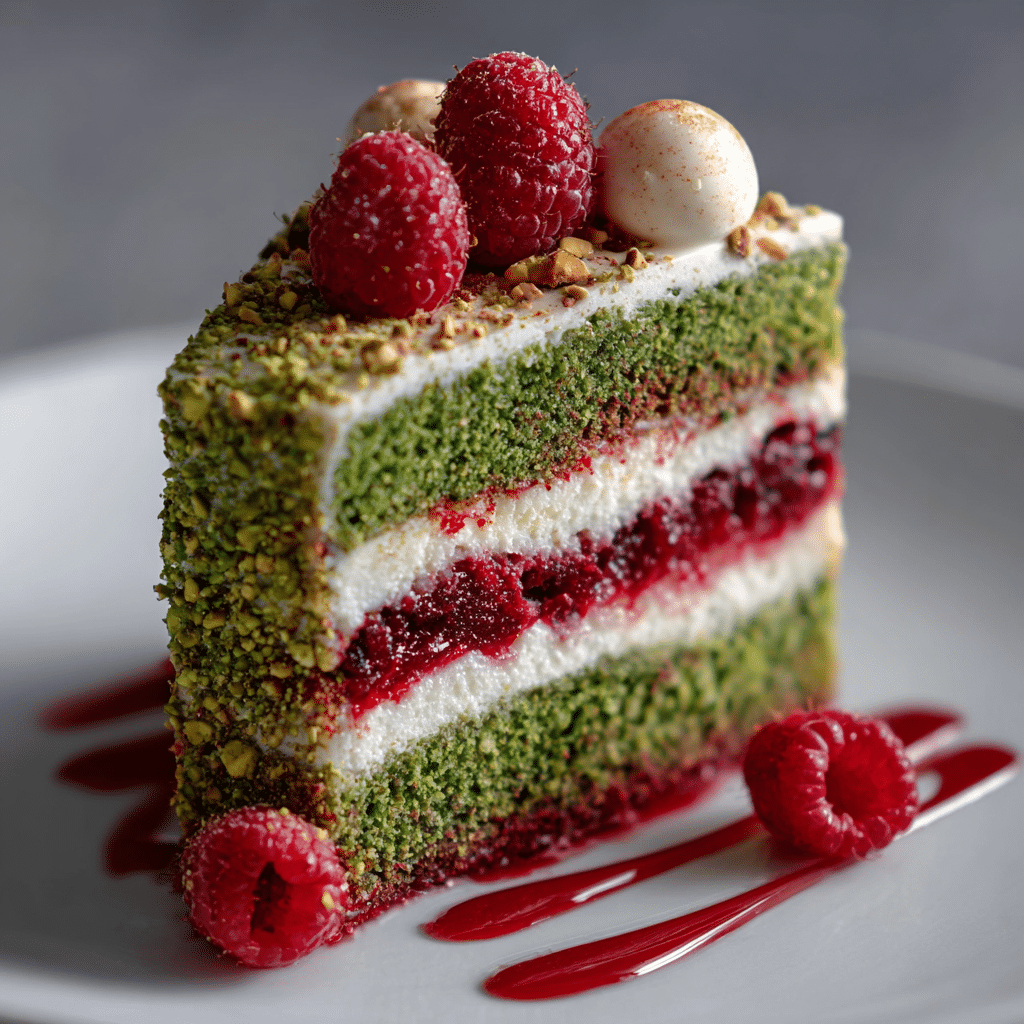 Pistachio Raspberry Cake