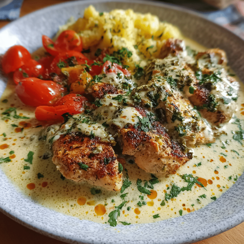Turkish Chicken with Creamy White Sauce