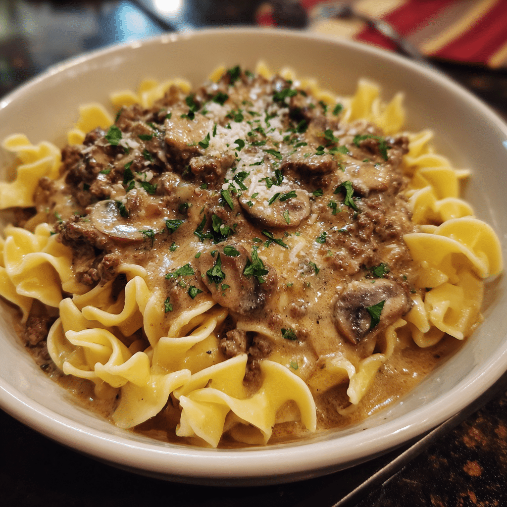 Ground Beef Stroganoff
