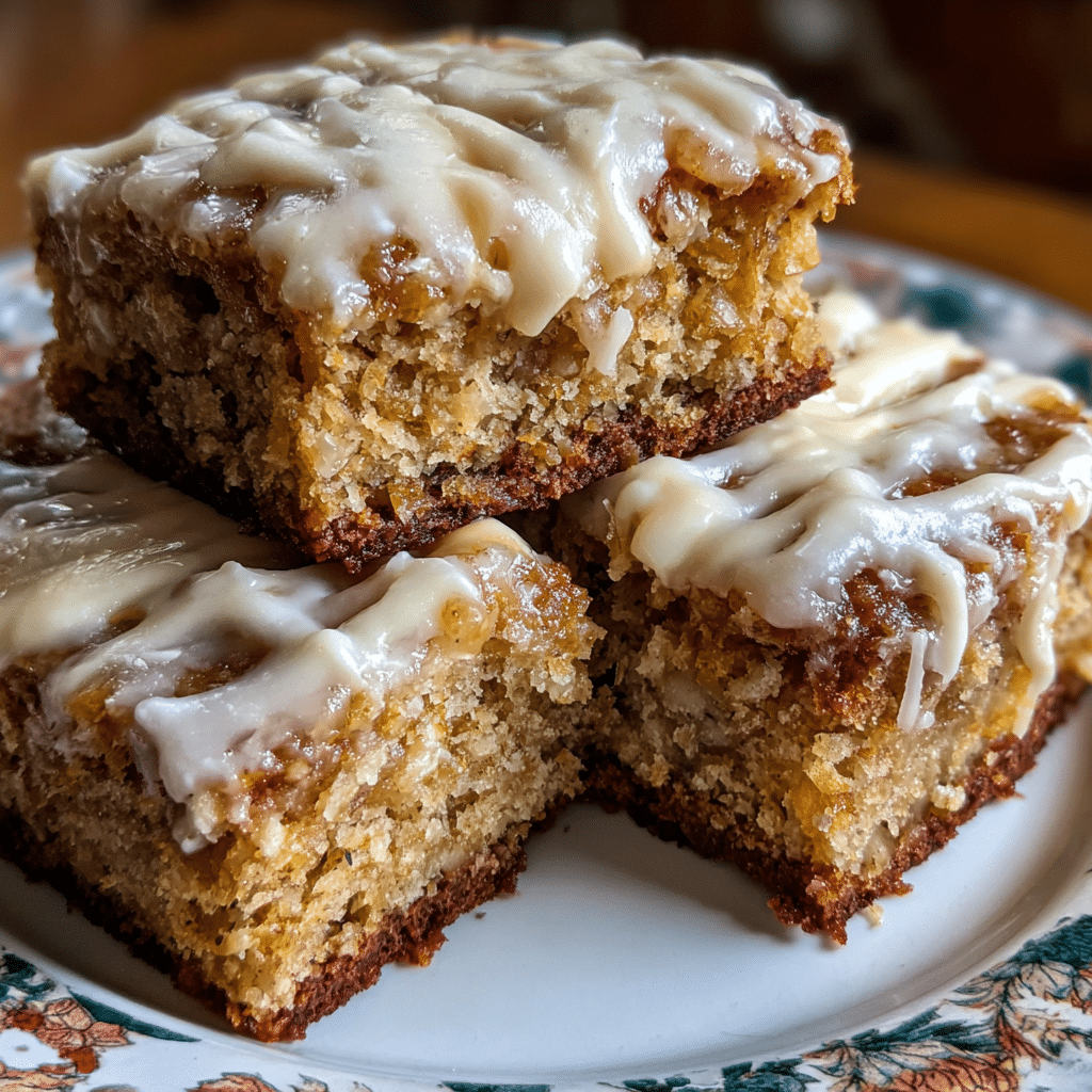 Frosted Banana Bread Bars