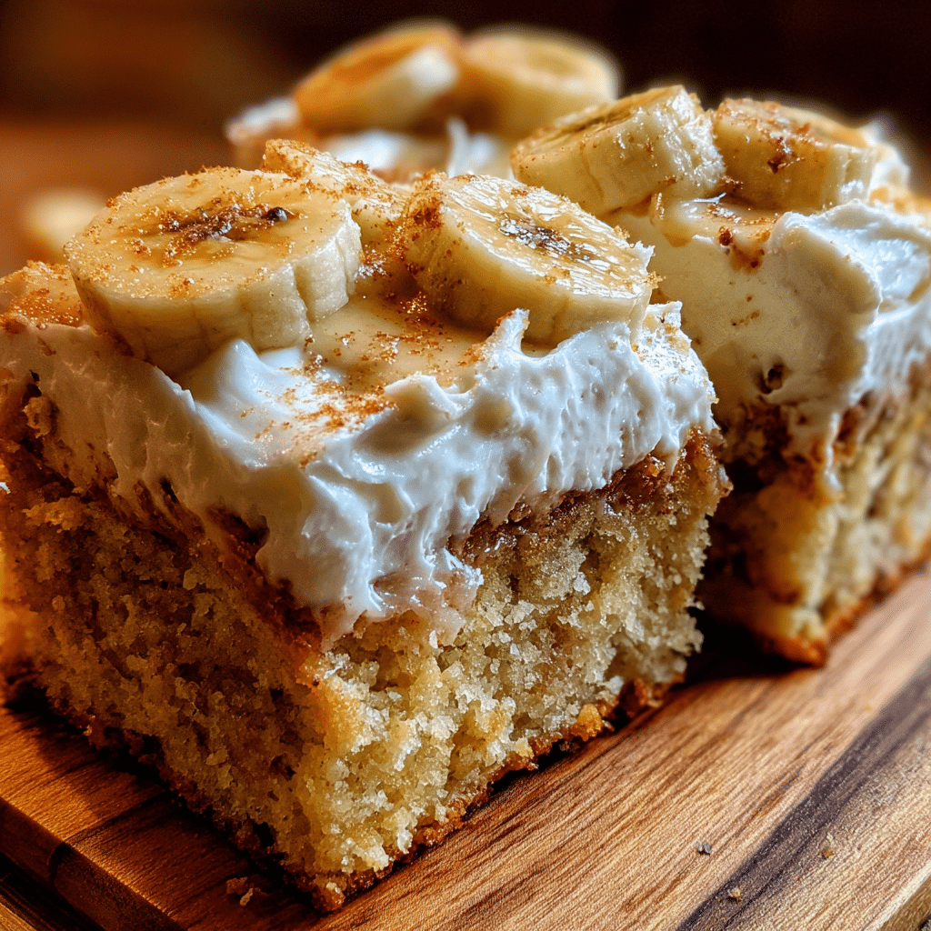 Frosted Banana Bread Bars