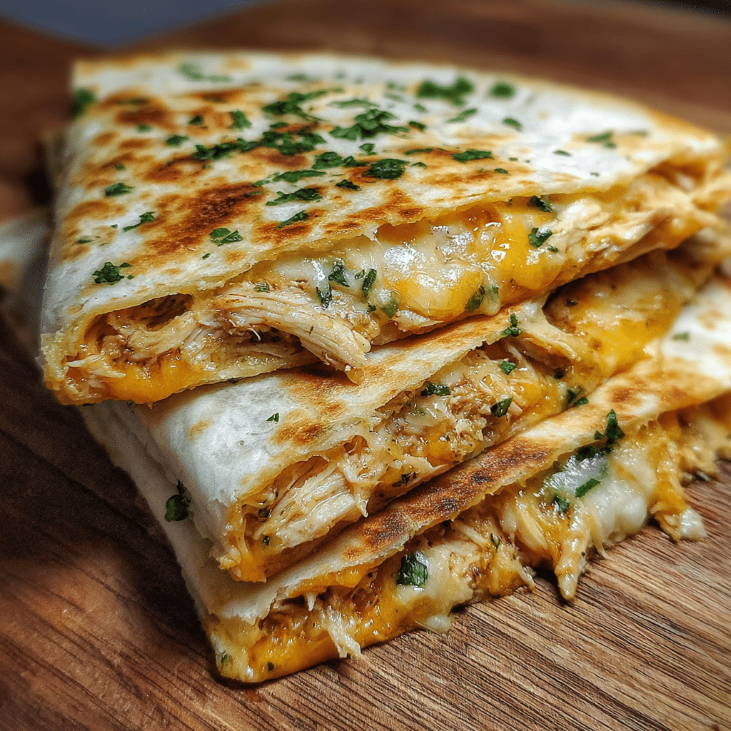 Irresistible Chicken Ranch Quesadilla