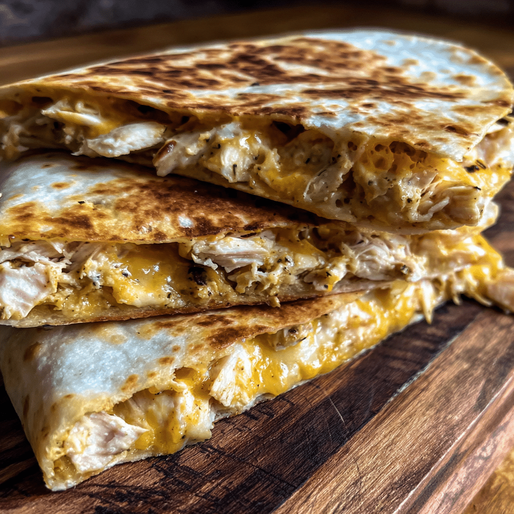Irresistible Chicken Ranch Quesadilla