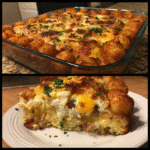 Tater Tot Egg Casserole Breakfast