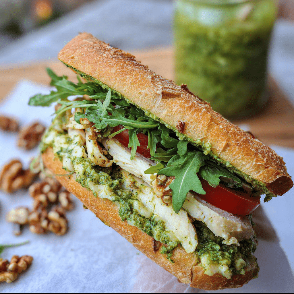 Chicken Walnut Pesto Sandwich