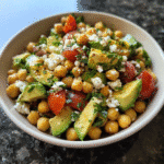 Chickpea Feta Avocado Salad
