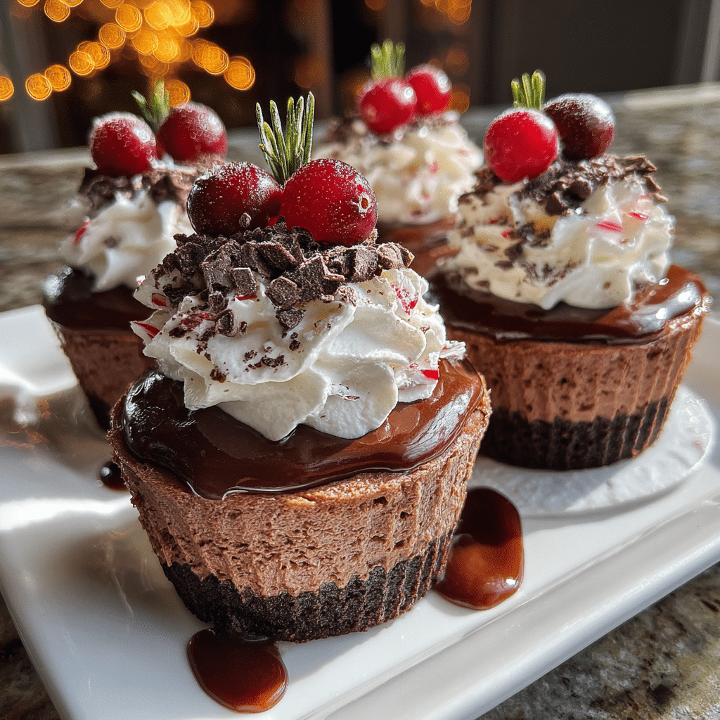 Chocolate Peppermint Mousse Cups