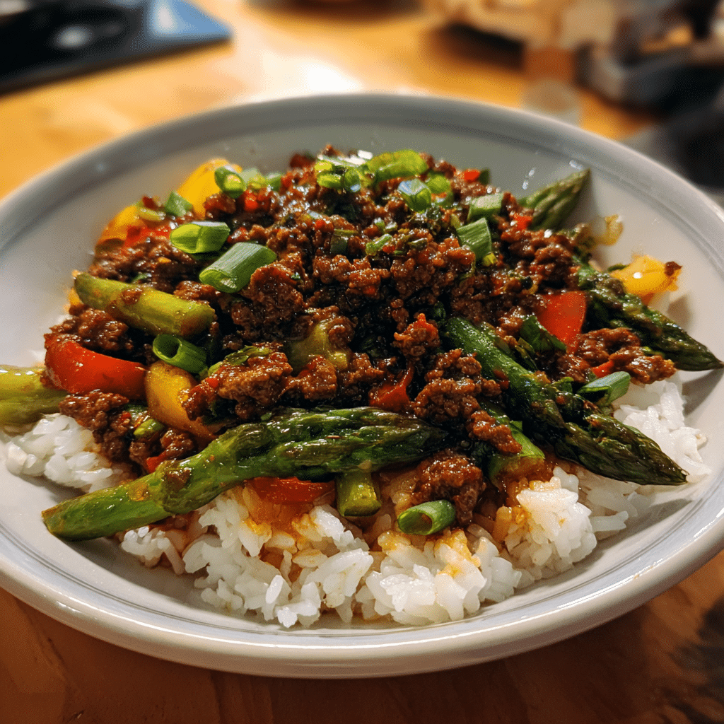 Spicy Ground Beef Stir-Fry Bowl