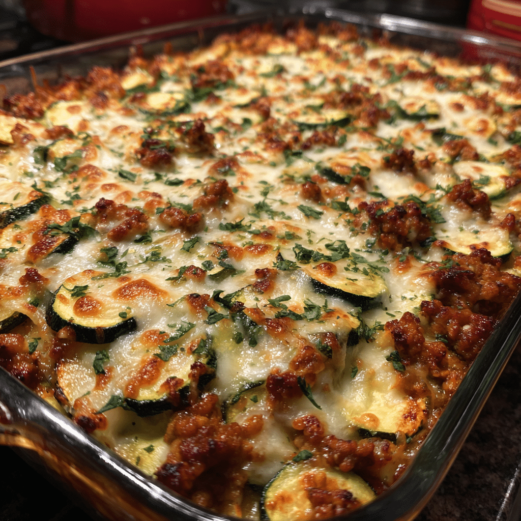 Ground Turkey Zucchini Casserole: