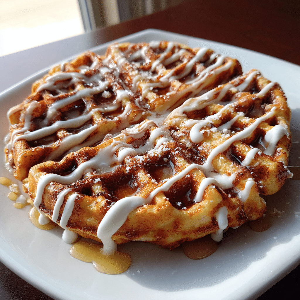 Cinnamon Roll Waffles Recipe