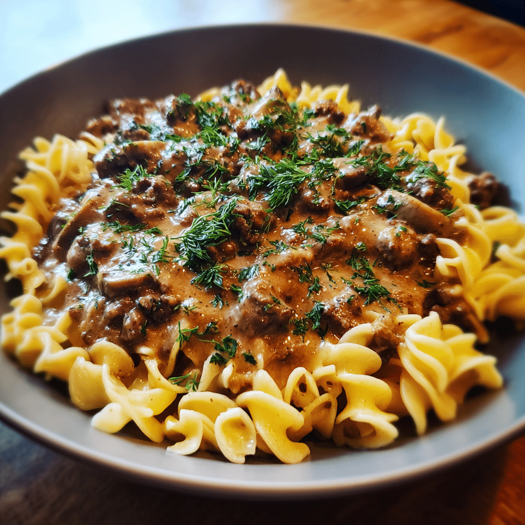 Ground Beef Stroganoff