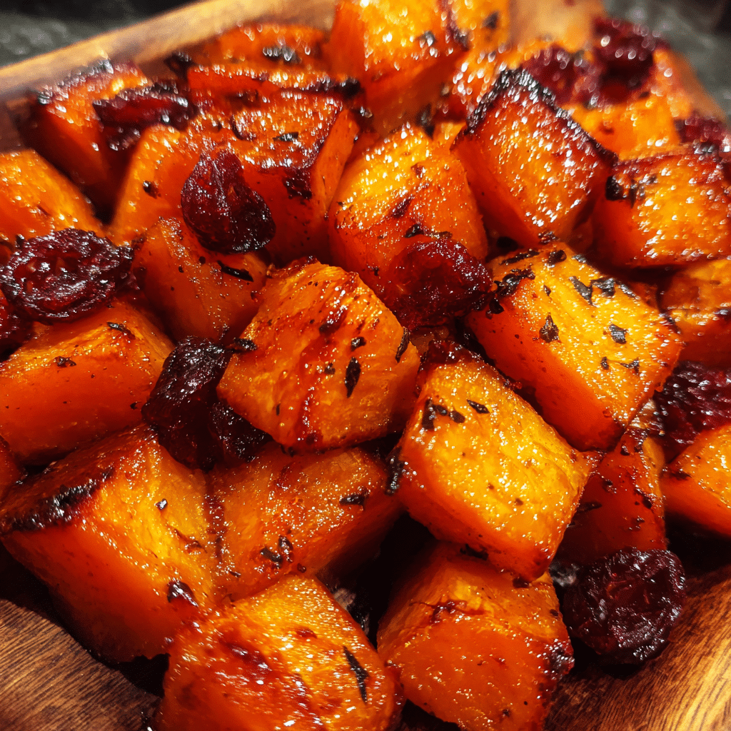 Cranberry-Glazed Roasted Butternut
