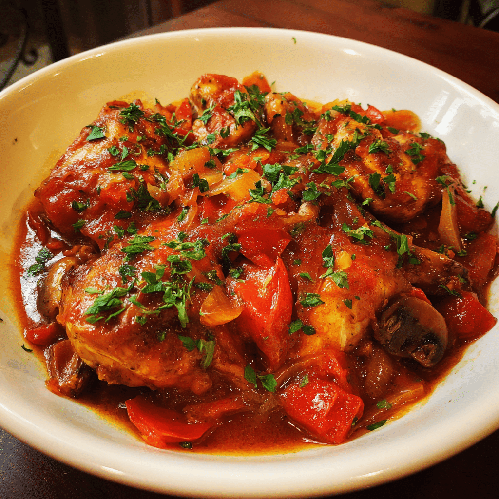 Crockpot Chicken Cacciatore