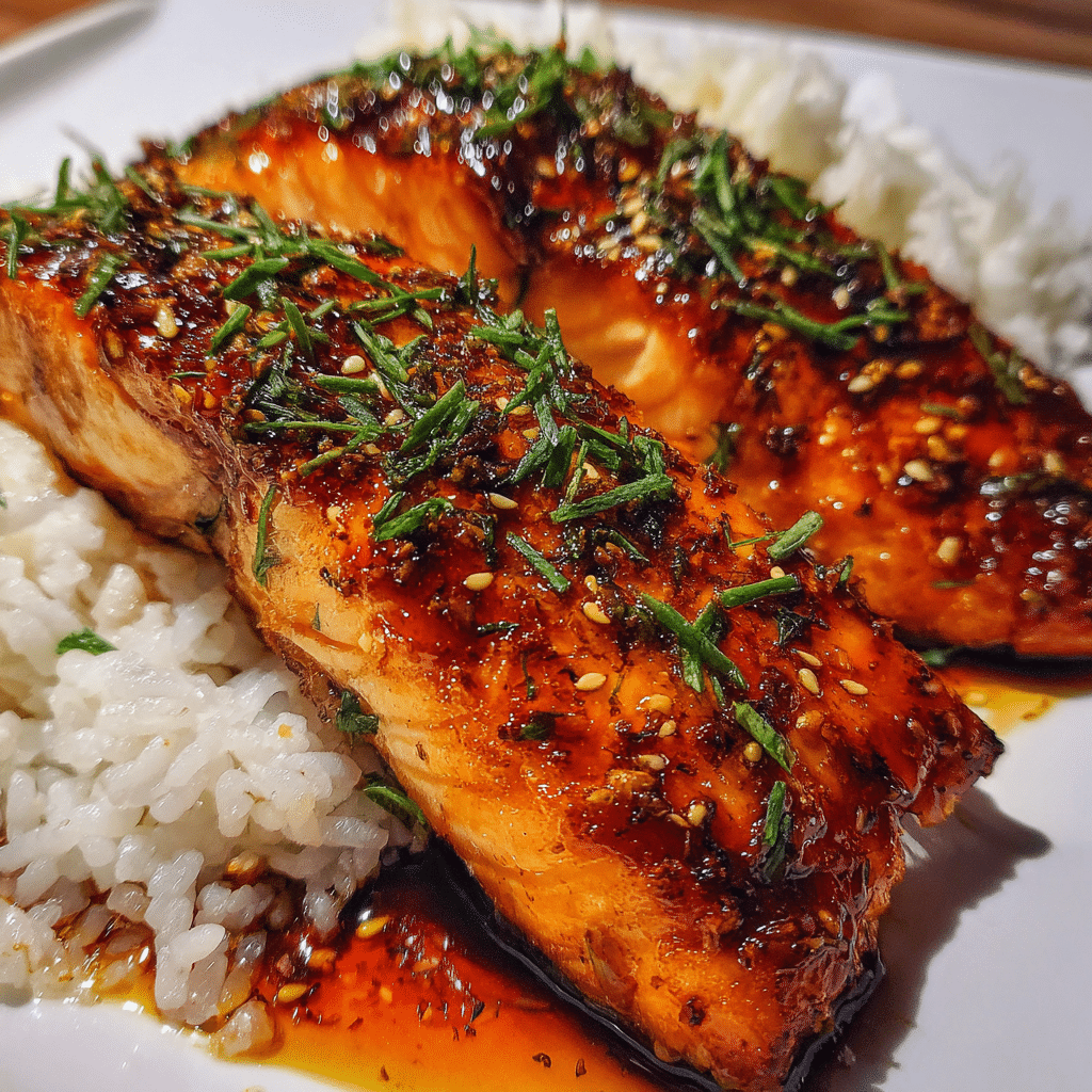 Orange Ginger Glazed Salmon
