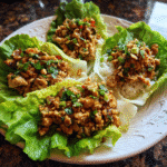 Thai Peanut Chicken & Rice Lettuce Cups