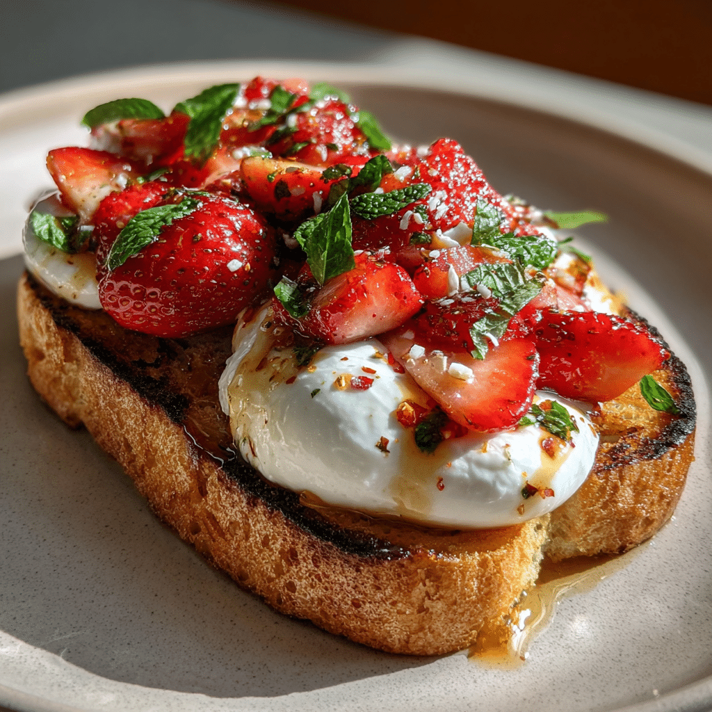 Strawberry Burrata Toas