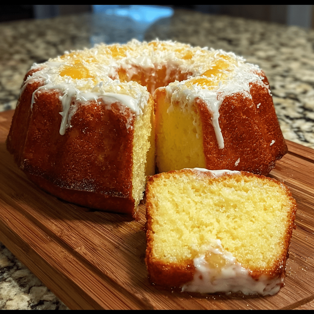Pineapple Cream Cheese Pound Cake