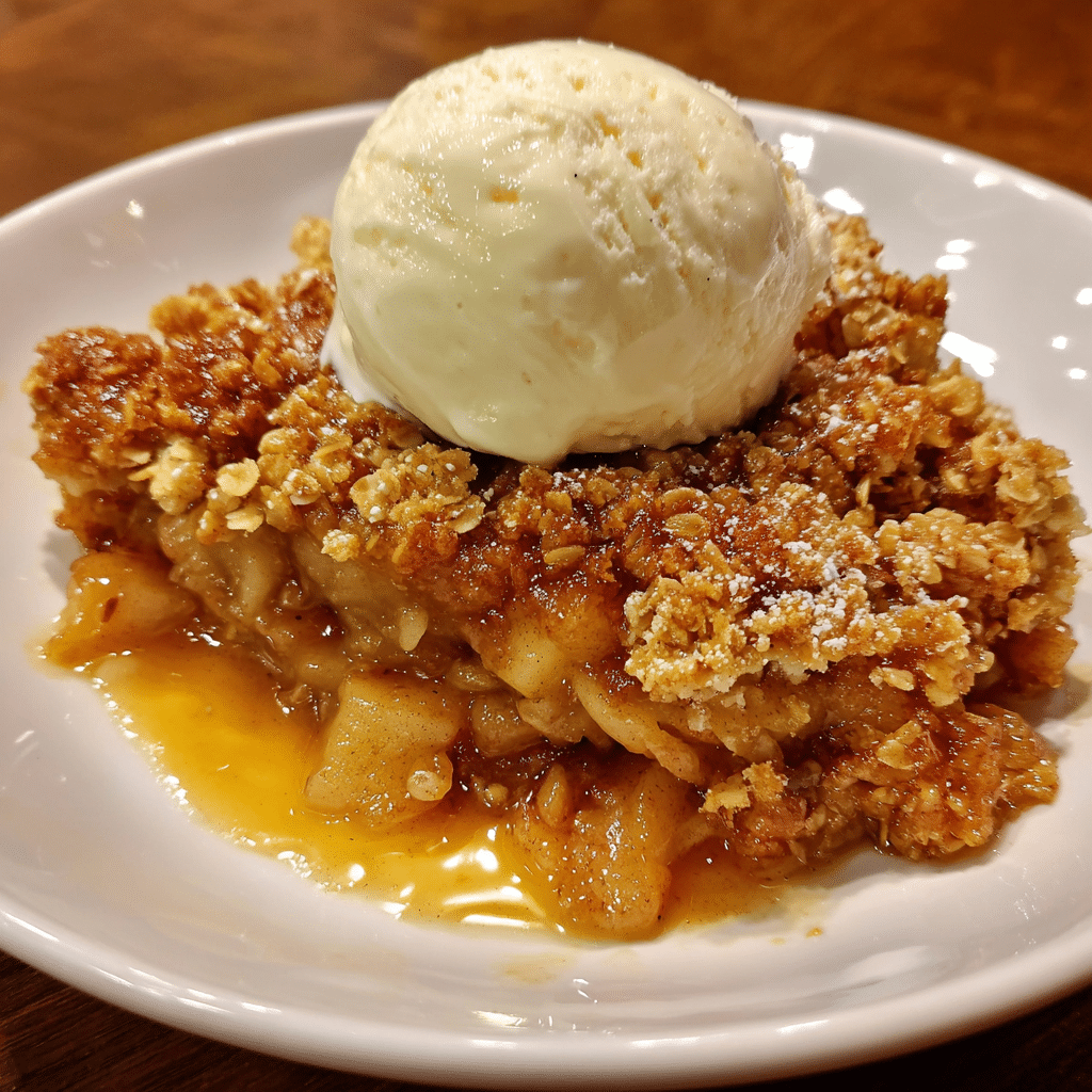 Buttery Grilled Apple Crisp