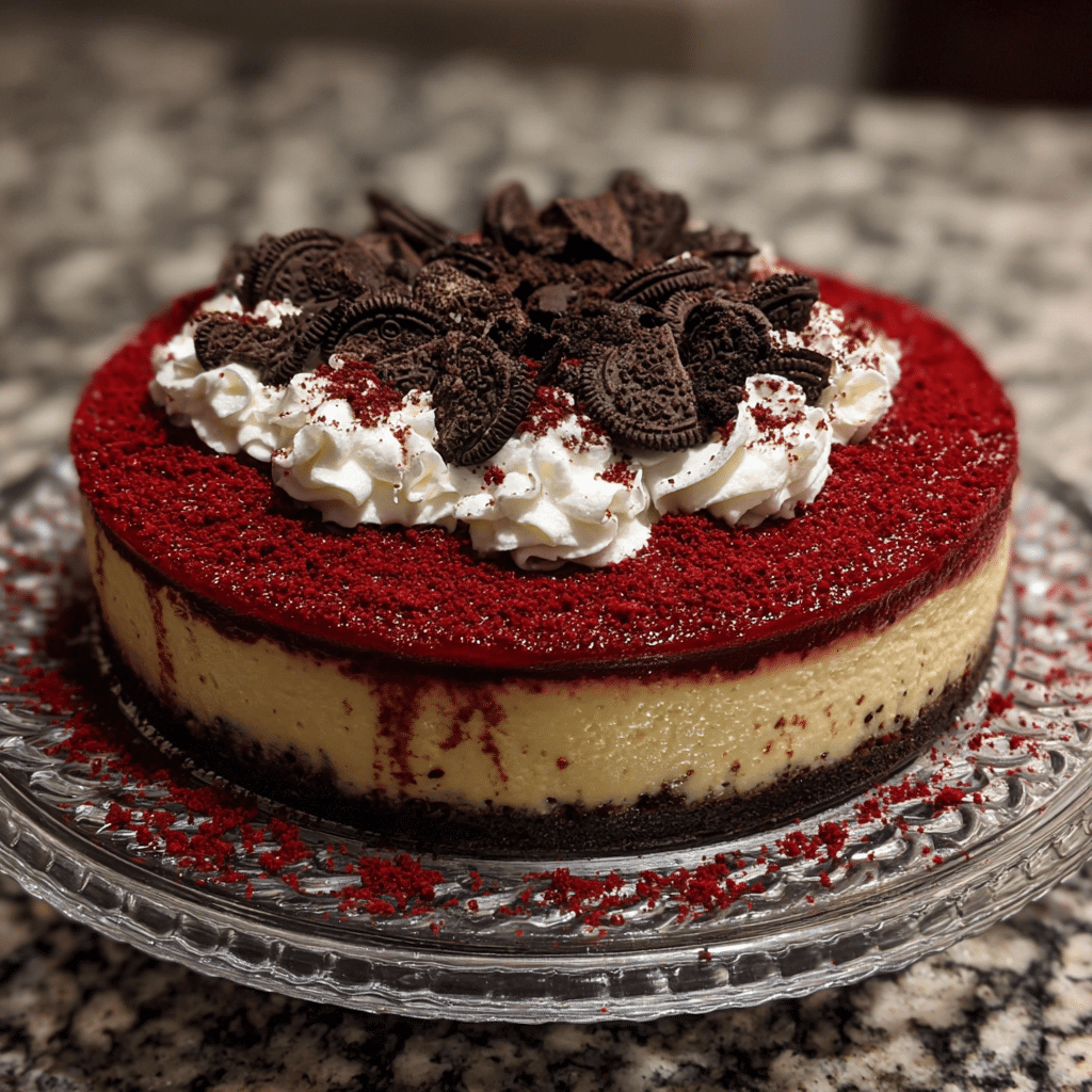 Oreo Crust Red Velvet Cheesecake