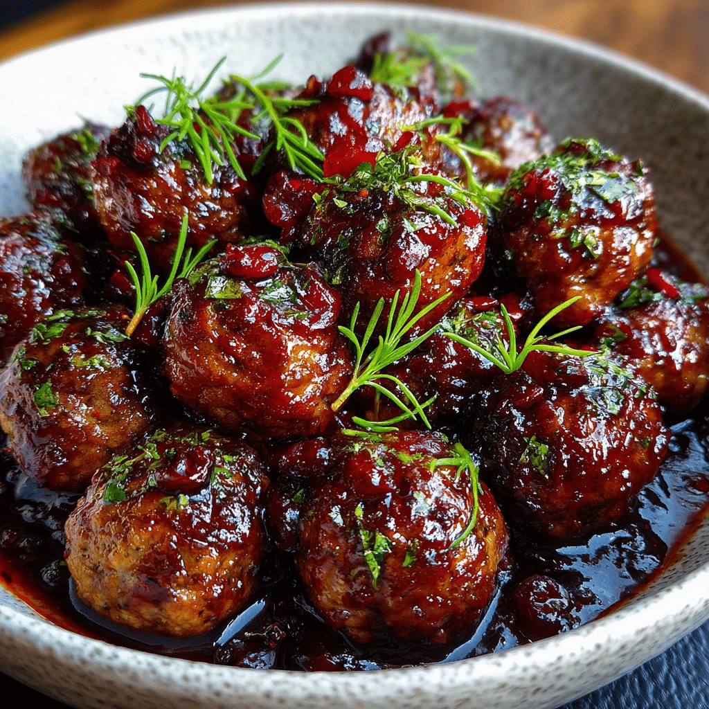 Christmas Cranberry Meatballs