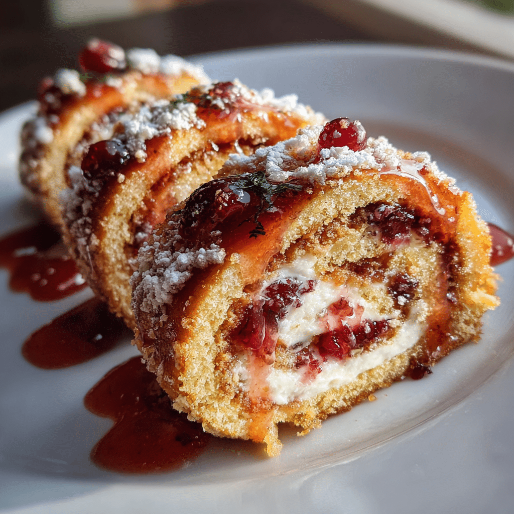 Christmas cranberry roll ups