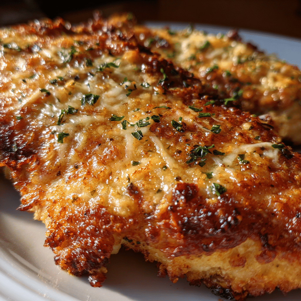 Golden Parmesan Chicken in Garlic Heaven