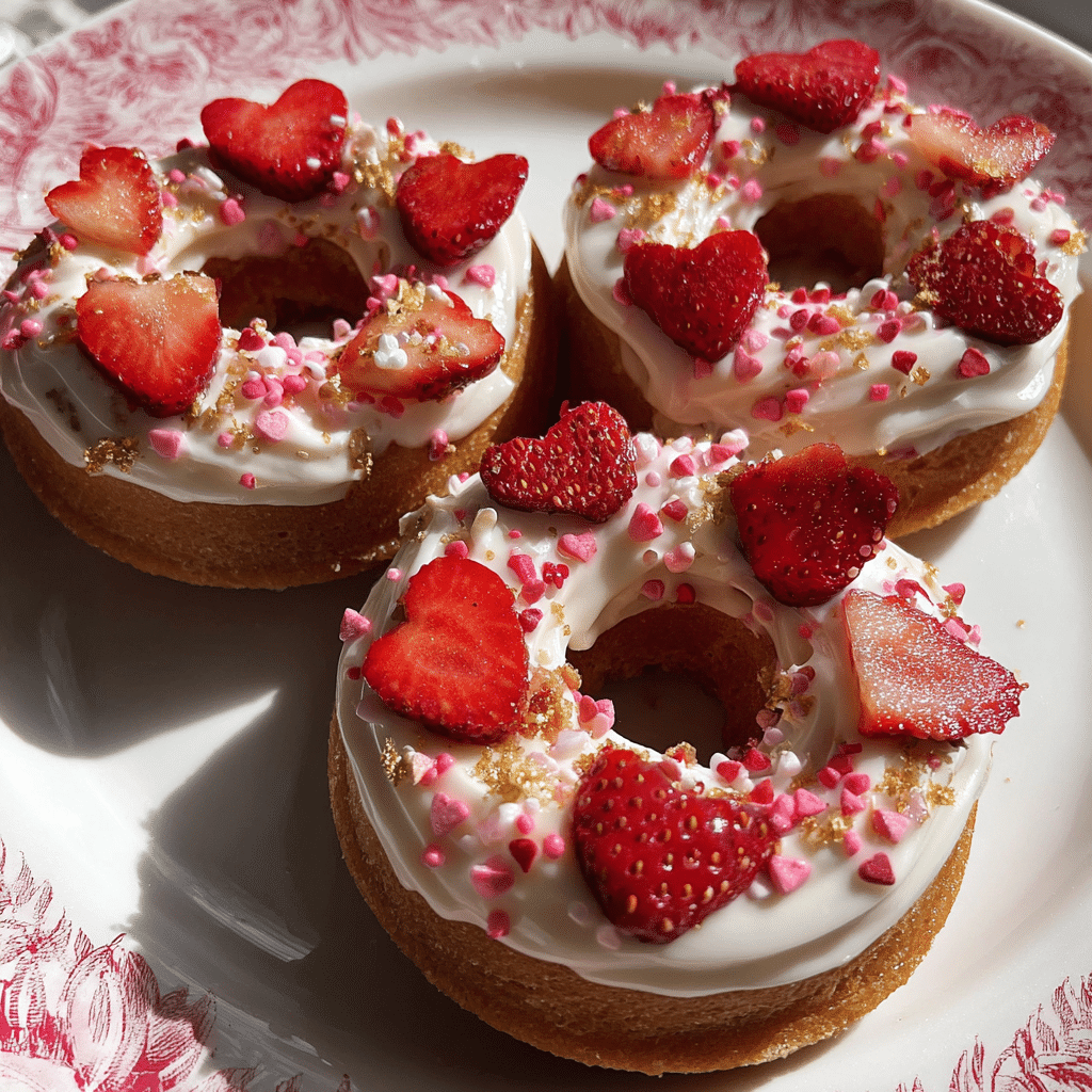 Strawberry Cake Donuts